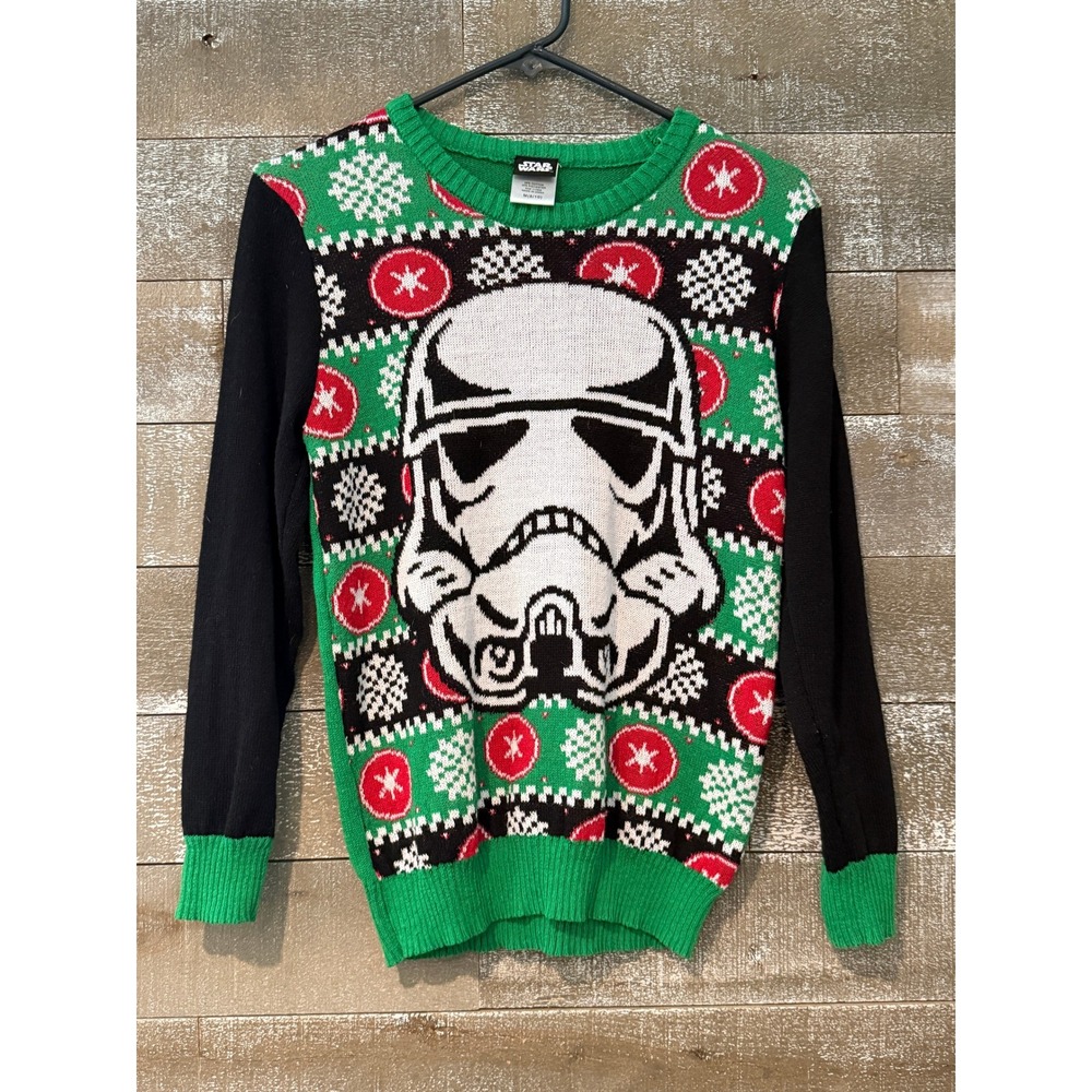 Star Wars Stormtrooper Ugly Christmas Sweater Kids Size M (8/10)